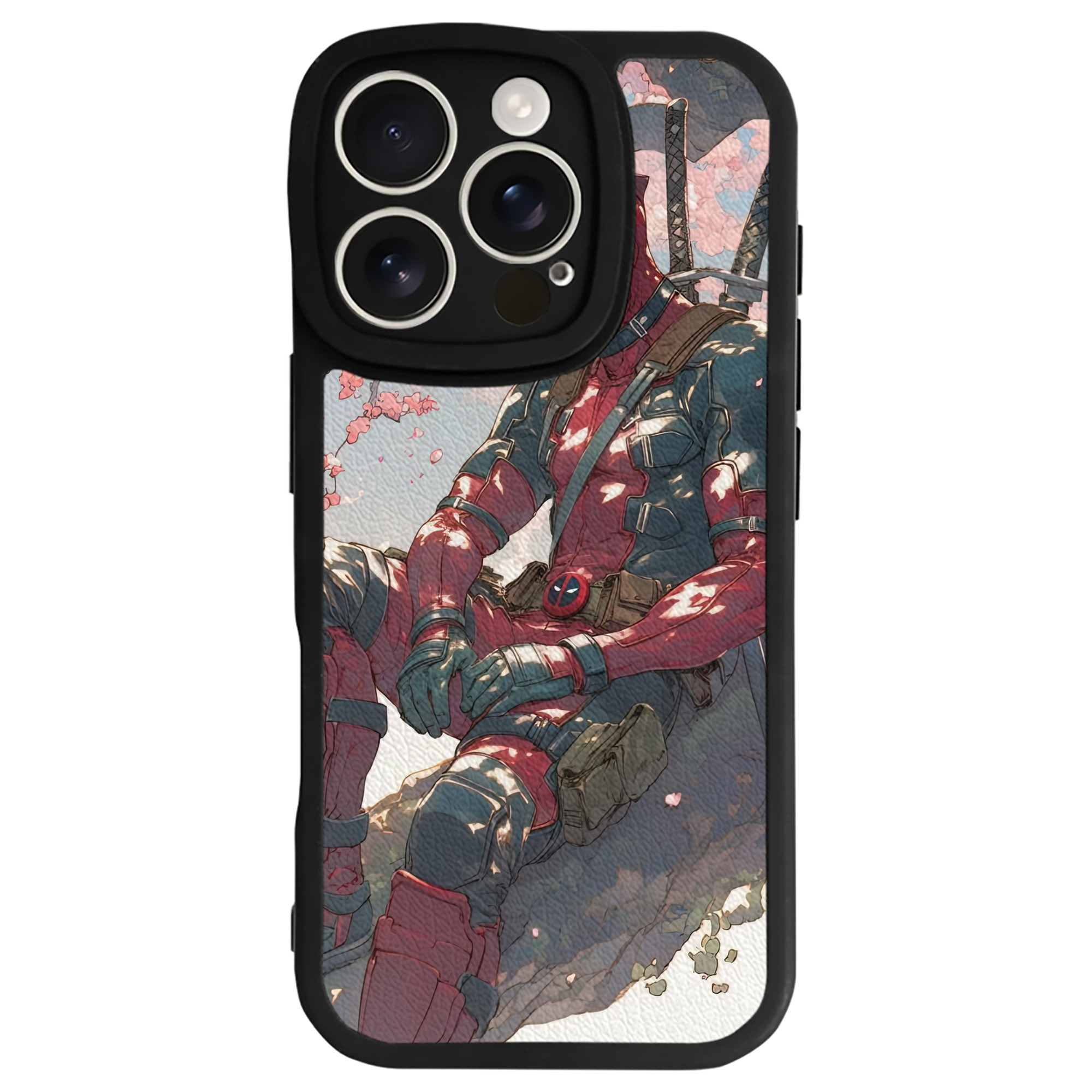 （画像用） Deadpool デッドプール 【iPhone 16シリーズ対応】シリコンスマホケース（レザー調） 材質：シリコン